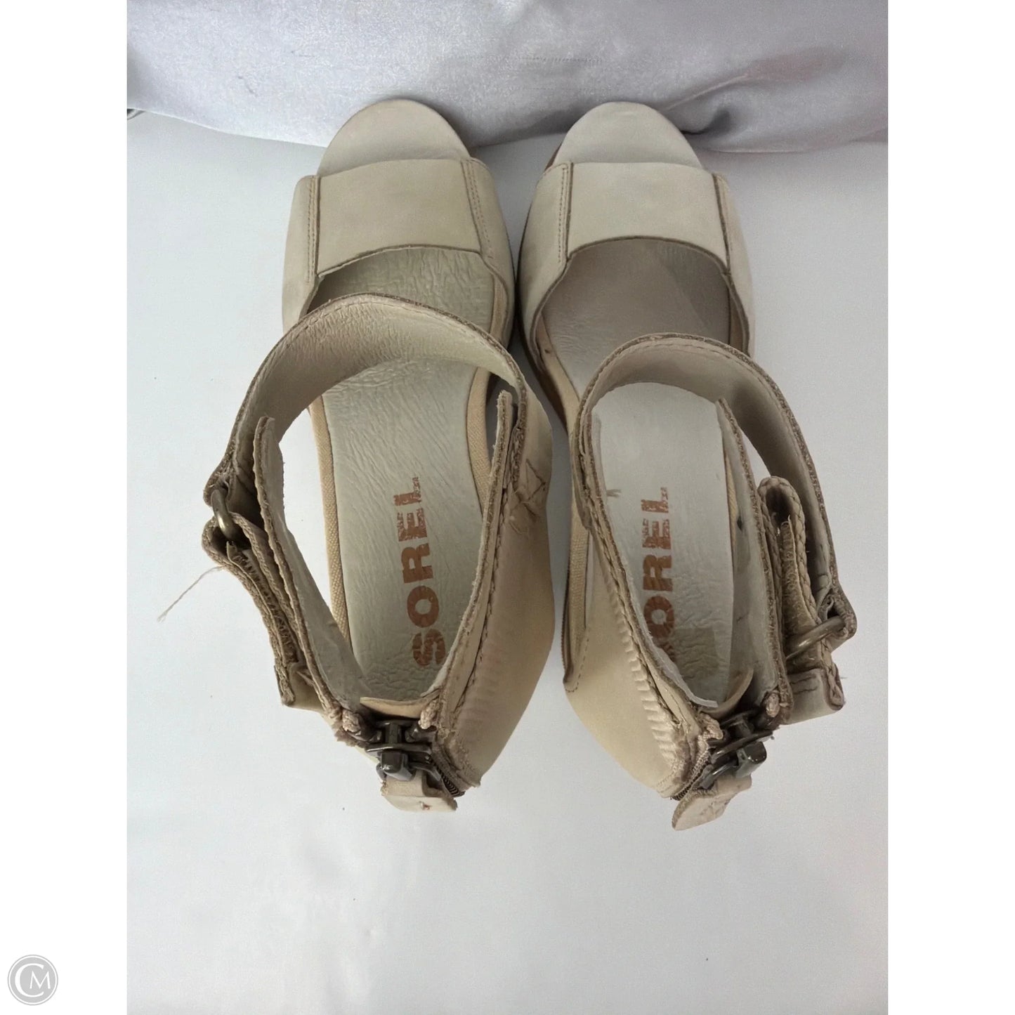 Sandals Flats By Sorel In Beige, Size: 9