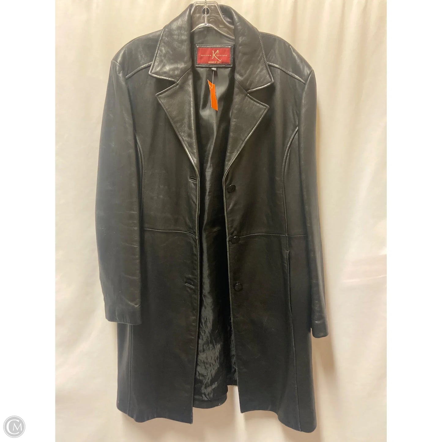 Jacket Leather By Clothes Mentor In Black, Size: Xl
