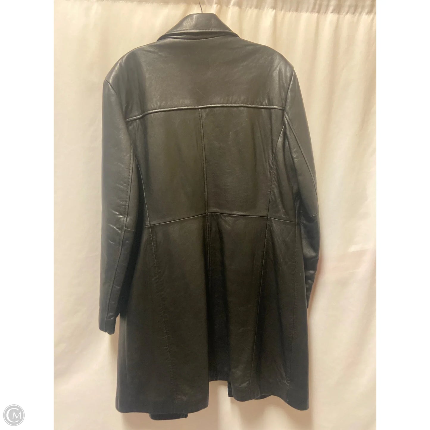Jacket Leather By Clothes Mentor In Black, Size: Xl