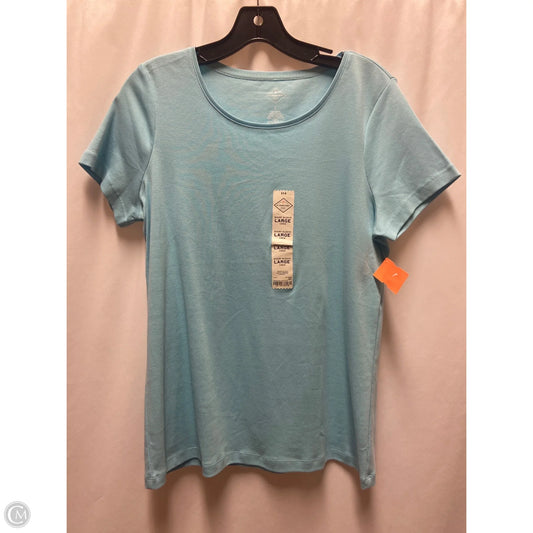 Top Short Sleeve By St Johns Bay In Blue, Size: L