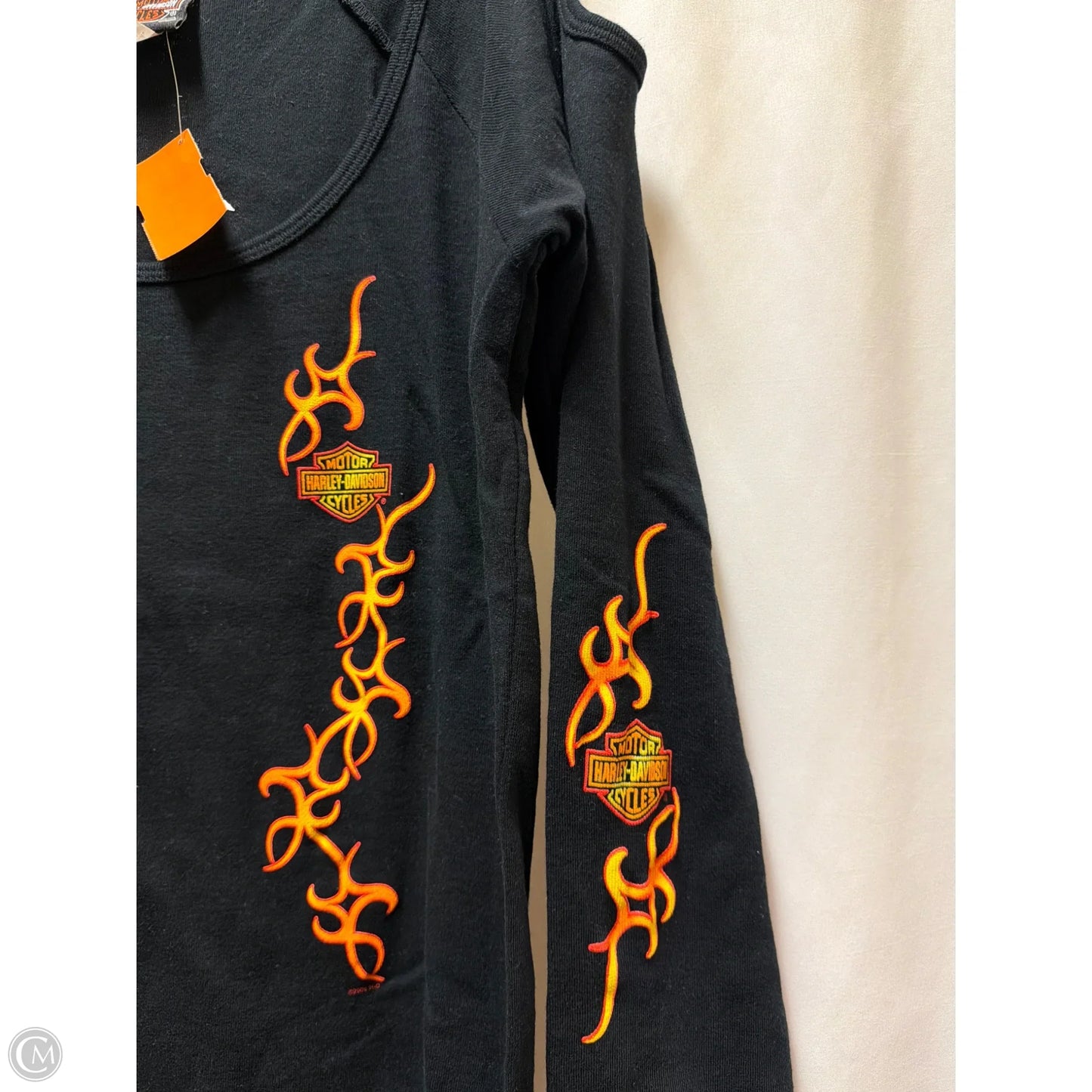 Top Long Sleeve By Harley Davidson In Black, Size: L