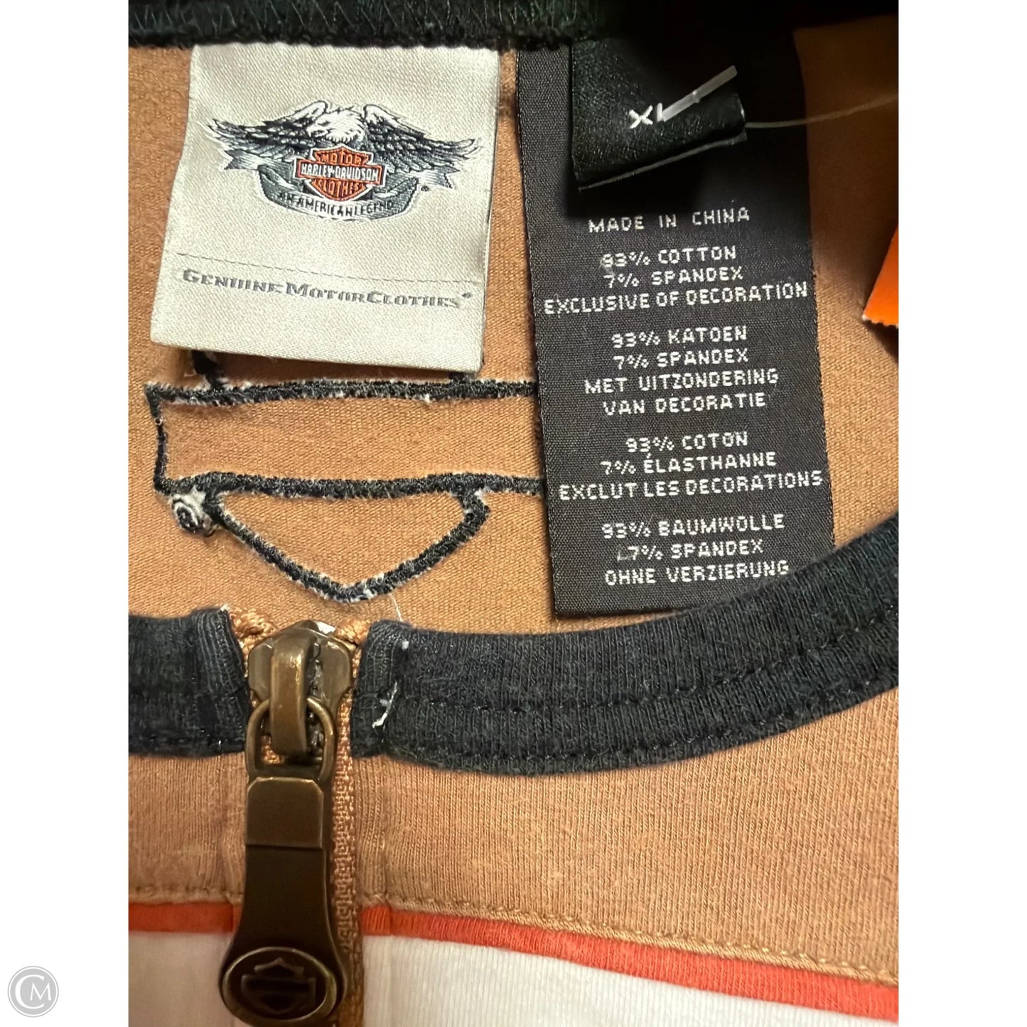 Top Short Sleeve By Harley Davidson In Brown, Size: Xl