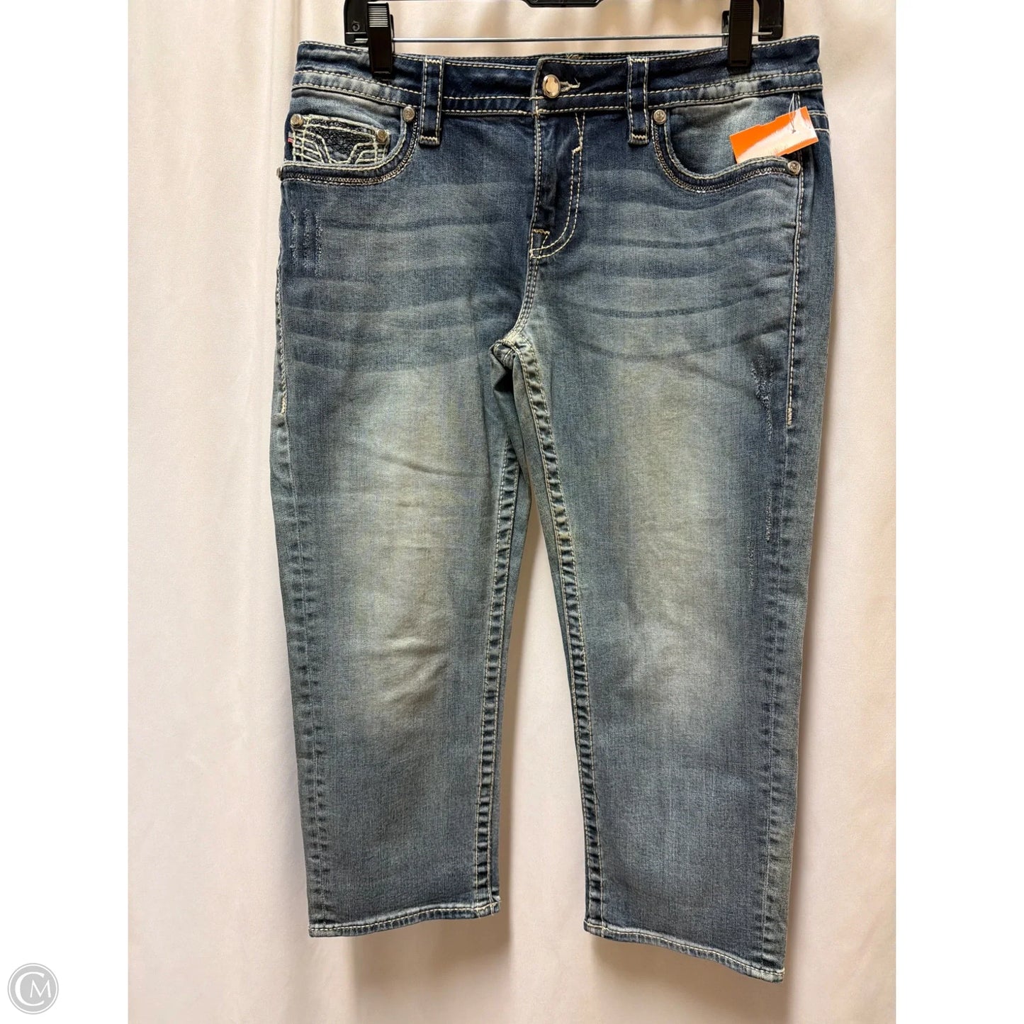 Capris By Vigoss In Blue Denim, Size: 10