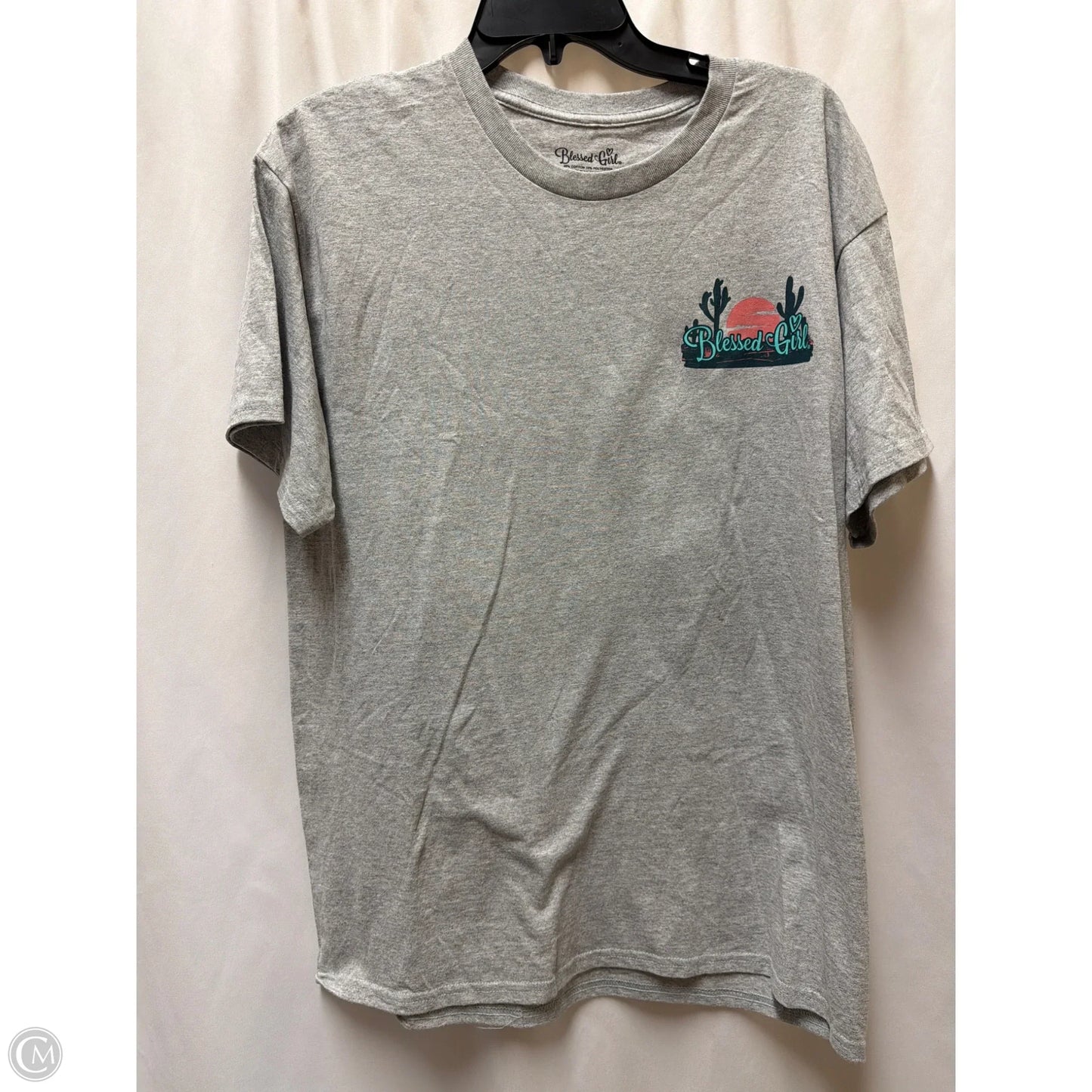 Top Short Sleeve By Clothes Mentor In Grey, Size: L