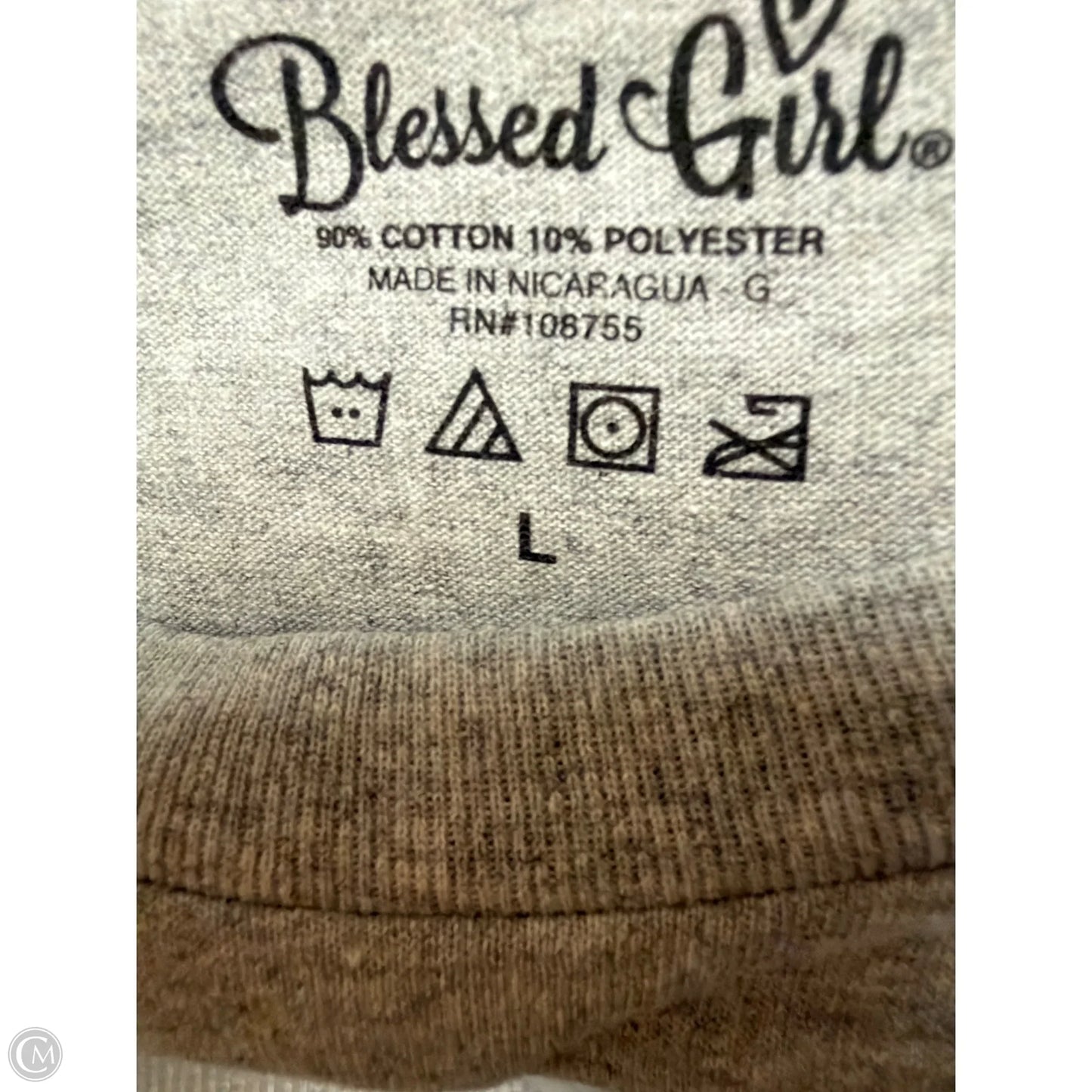 Top Short Sleeve By Clothes Mentor In Grey, Size: L