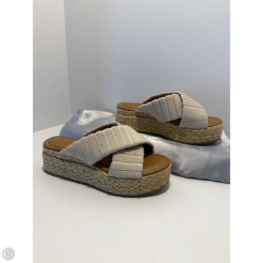 Sandals Heels Platform By Universal Thread In Tan, Size: 6