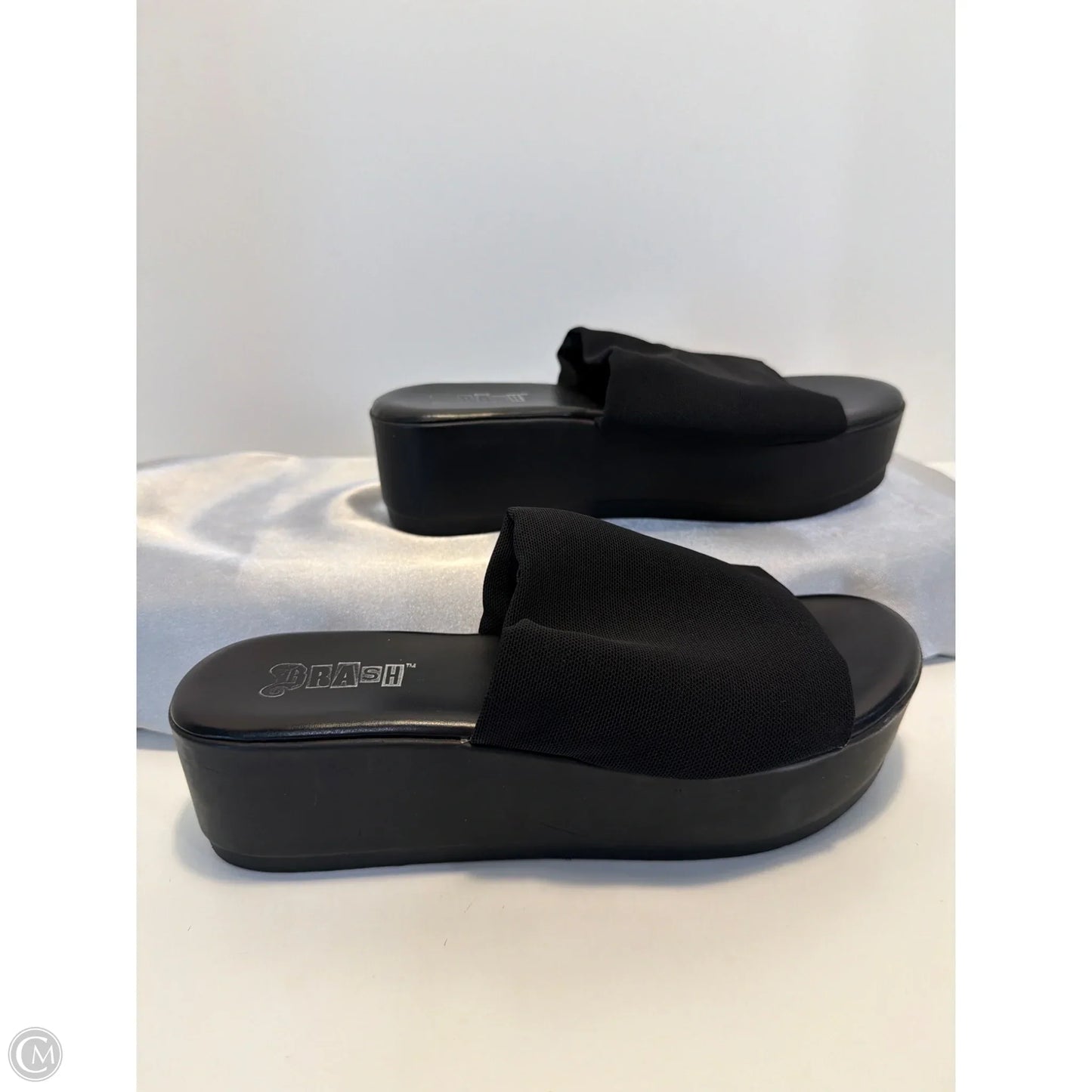 Sandals Heels Platform By Brash In Black, Size: 6