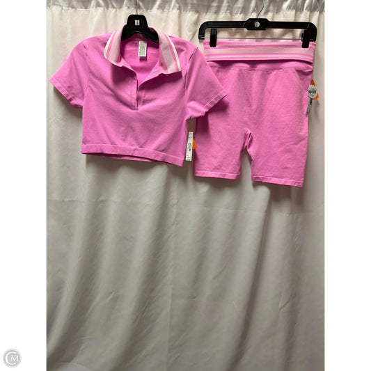 Athletic Shorts 2pc By Pink In Pink, Size: M
