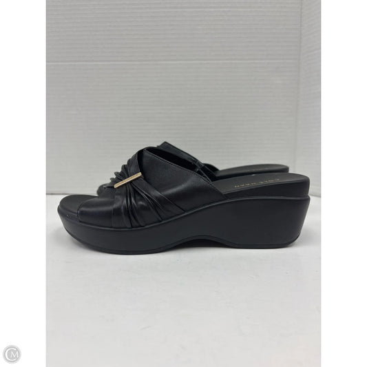 Sandals Heels Wedge By Cole-haan In Black, Size: 7.5