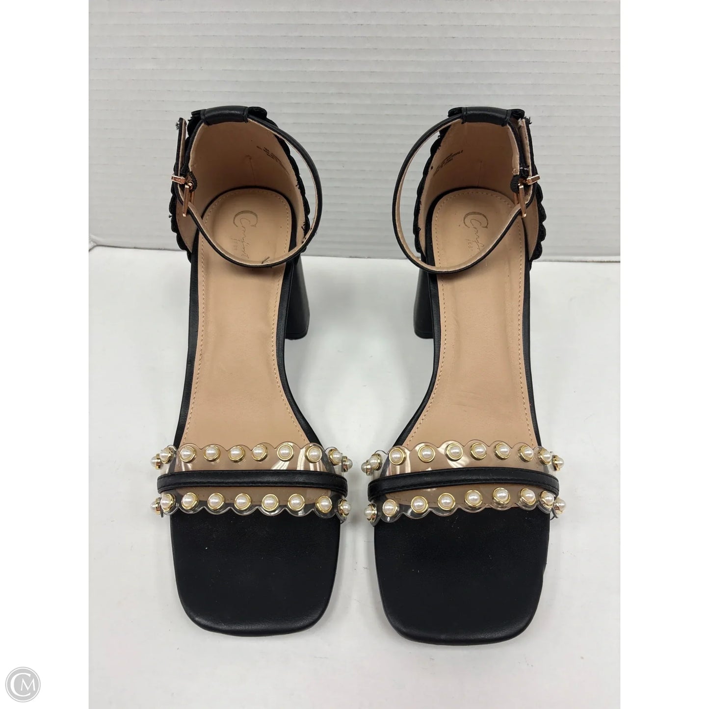 Sandals Heels Block By Cato In Black, Size: 9