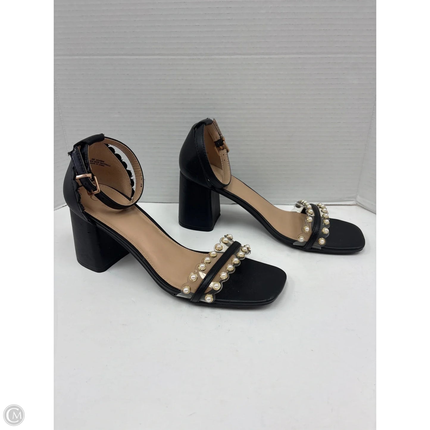 Sandals Heels Block By Cato In Black, Size: 9