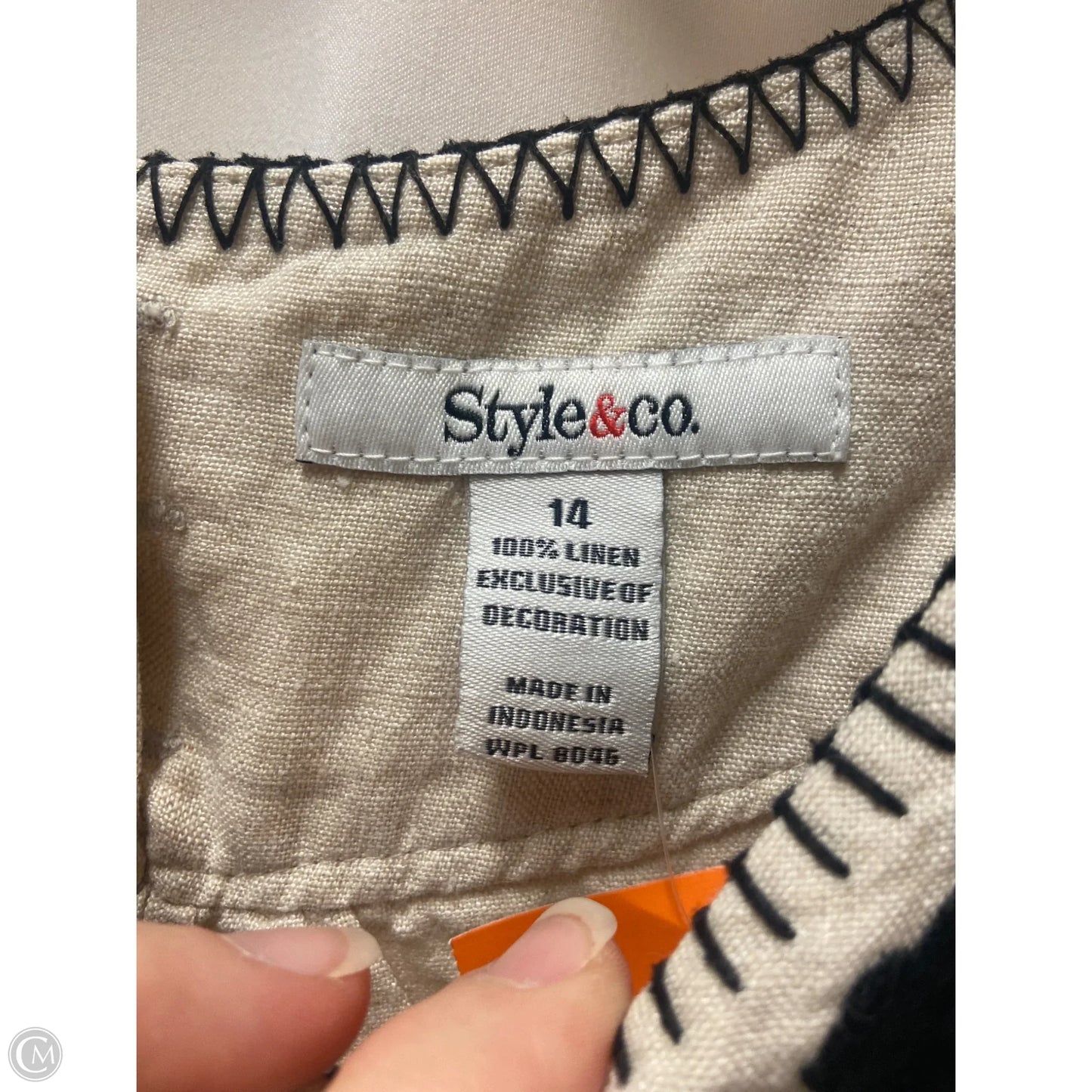 Top Sleeveless By Style And Company In Tan, Size: L
