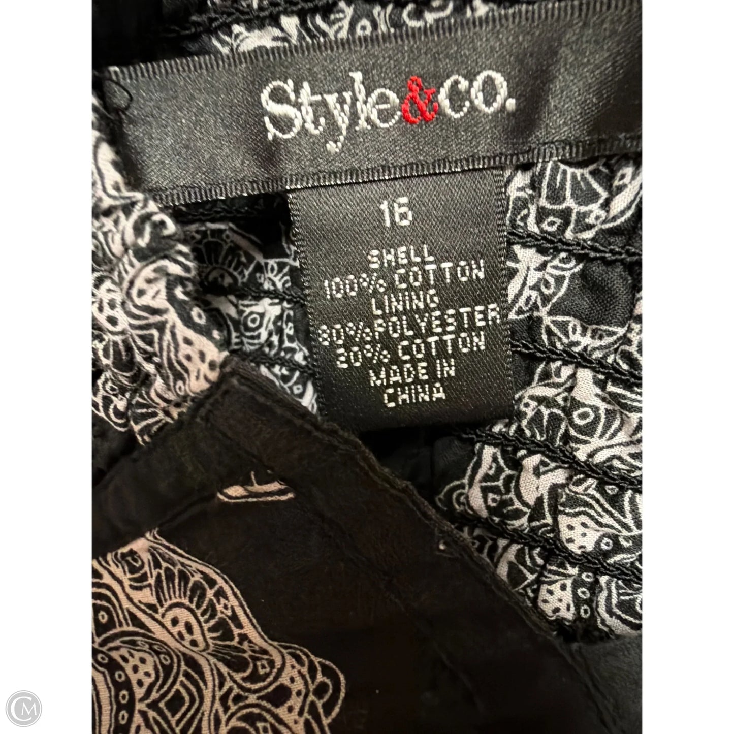 Dress Casual Maxi By Style And Company In Black & White, Size: Xl