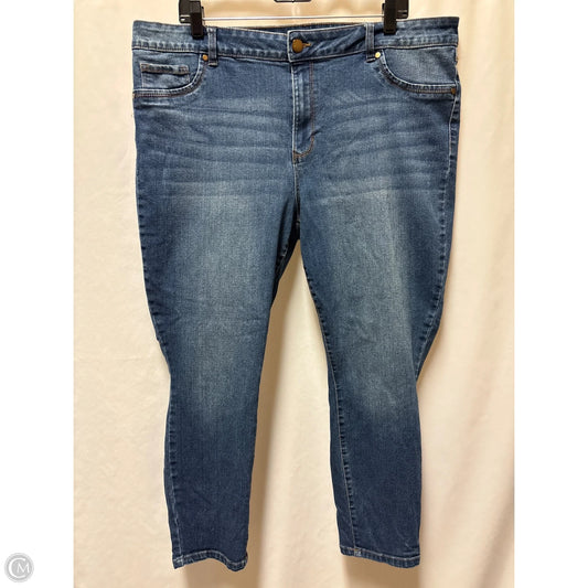 Jeans Skinny By D Jeans In Blue Denim, Size: 20