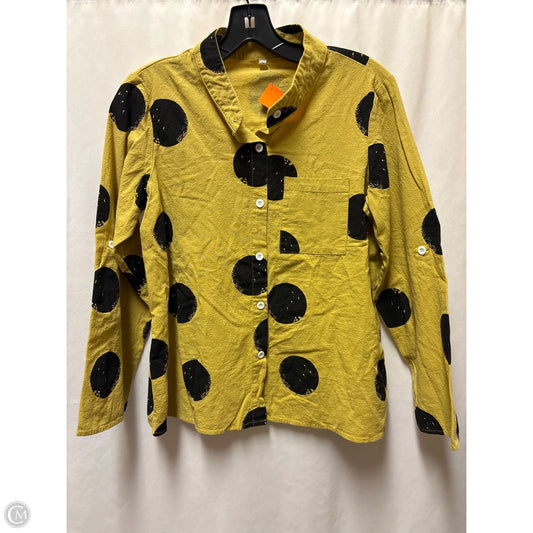 Top Long Sleeve By Clothes Mentor In Black & Yellow, Size: L