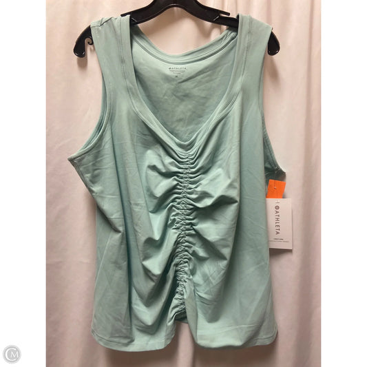 Athletic Top Short Sleeve By Athleta In Green, Size: 3x