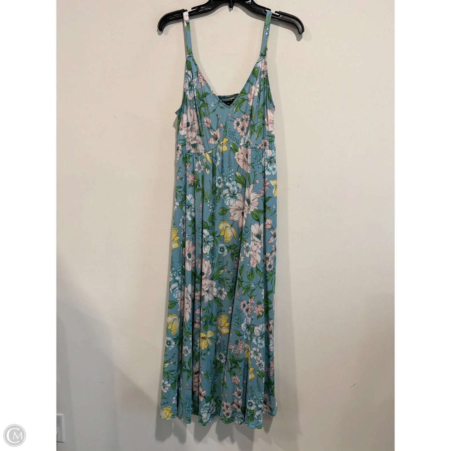 Dress Casual Midi By Torrid In Blue & Green, Size: M