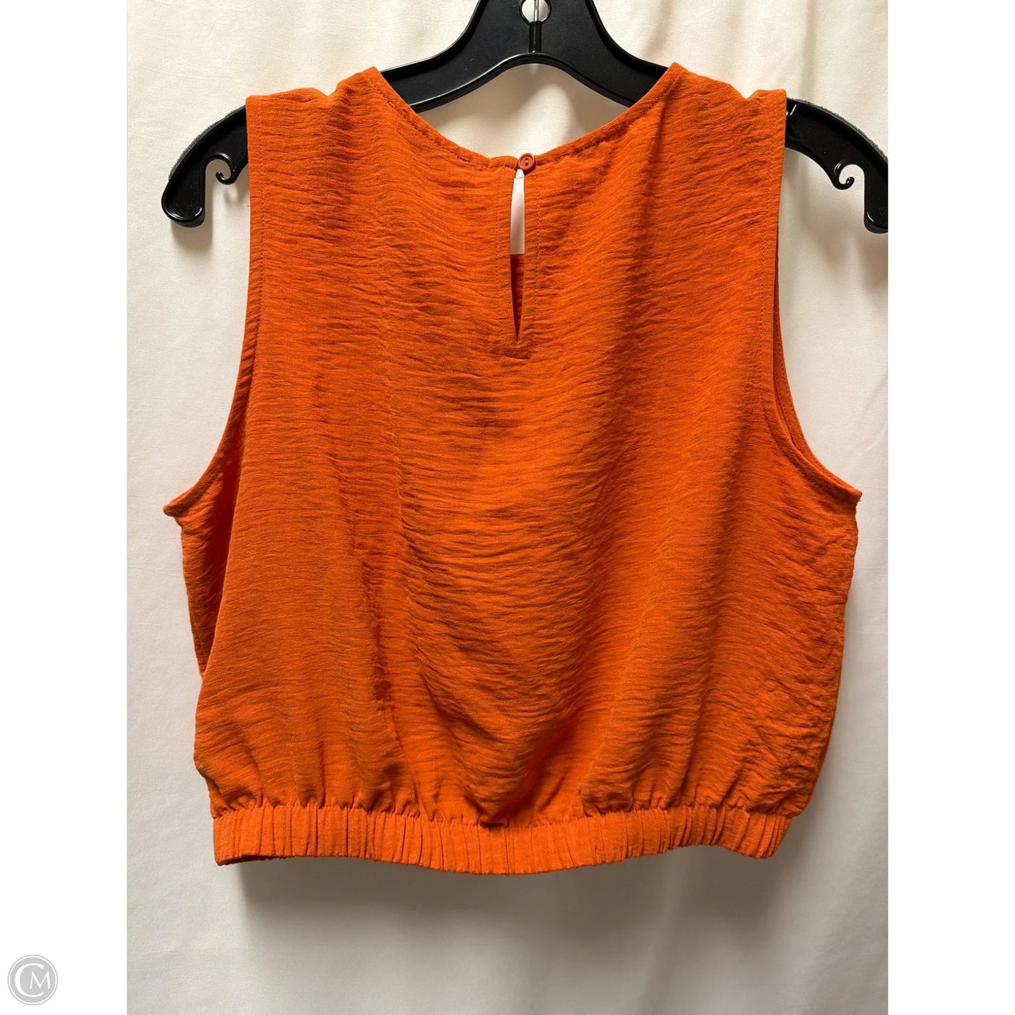 Top Sleeveless By Paper Crane In Orange, Size: L