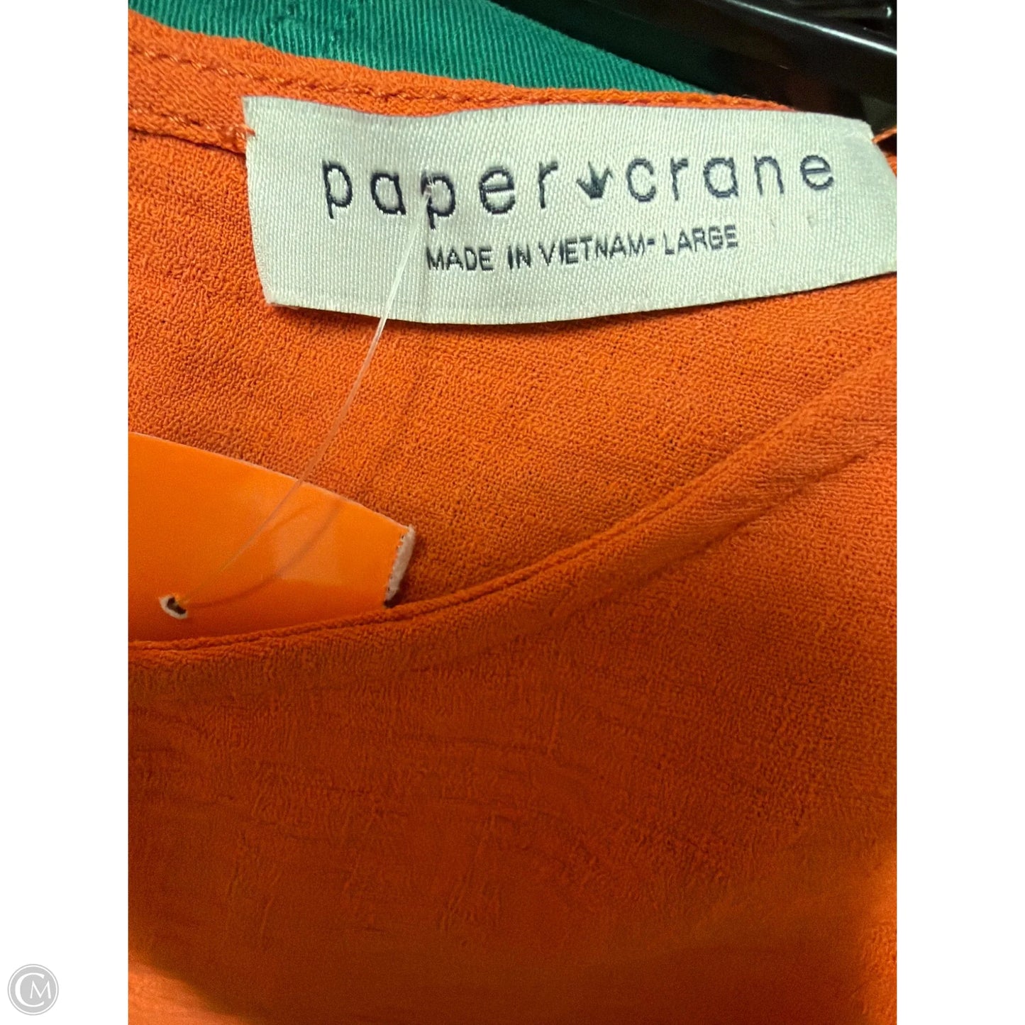 Top Sleeveless By Paper Crane In Orange, Size: L