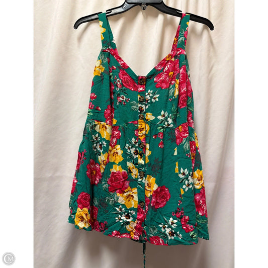 Top Sleeveless By Torrid In Green, Size: M