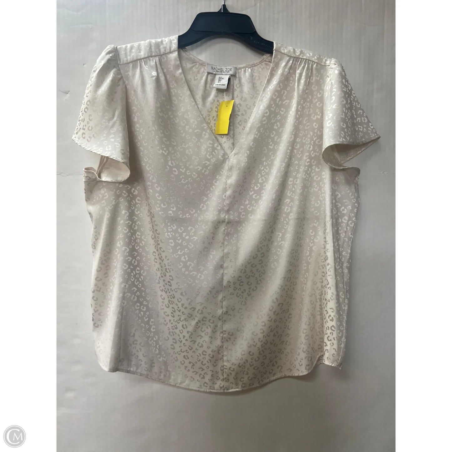 Top Short Sleeve By Rachel Zoe In Cream, Size: L