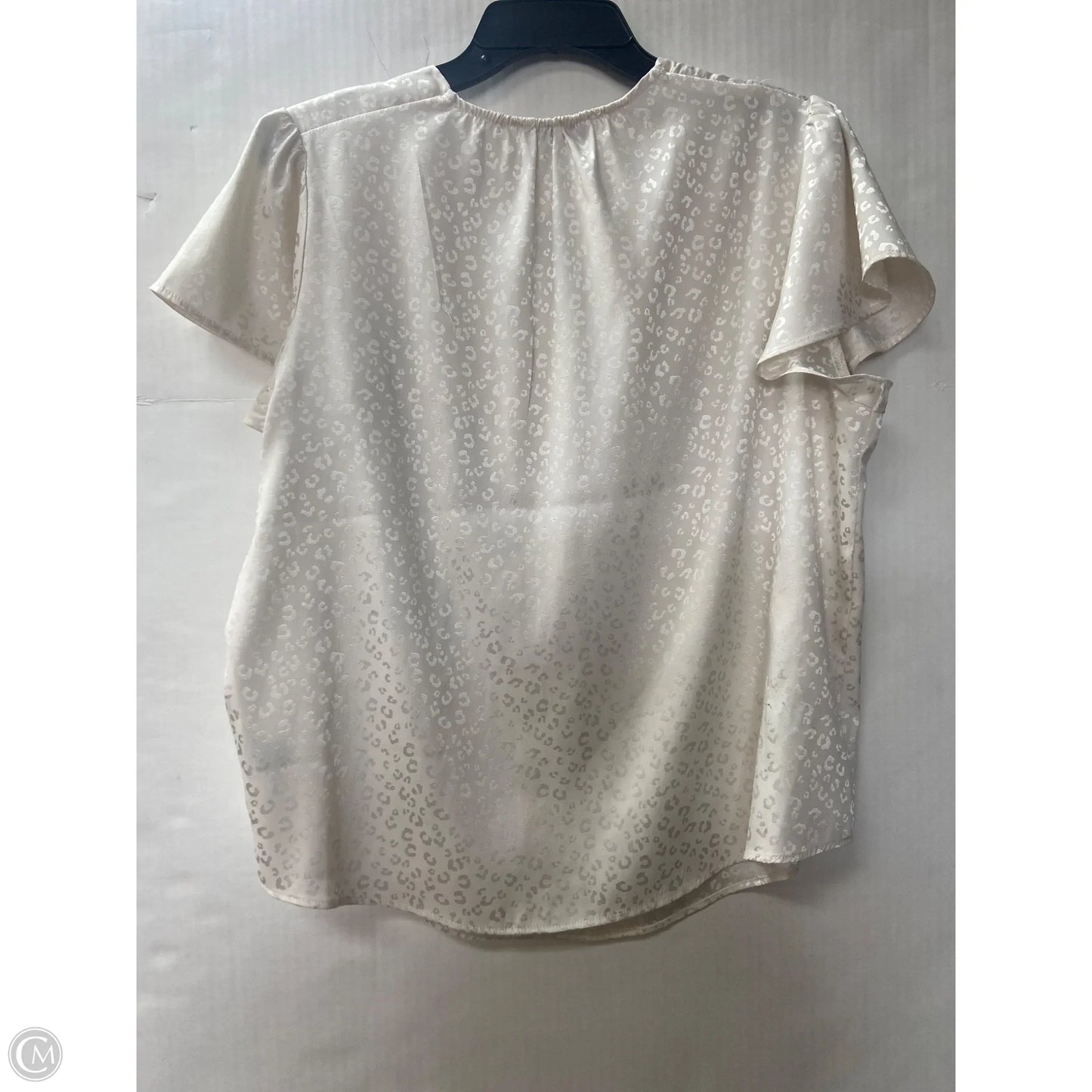 Top Short Sleeve By Rachel Zoe In Cream, Size: L