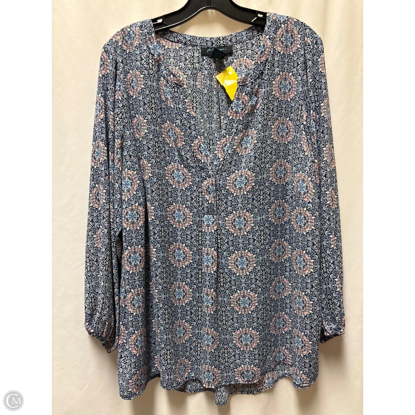 Top Long Sleeve By Clothes Mentor In Blue, Size: 2x