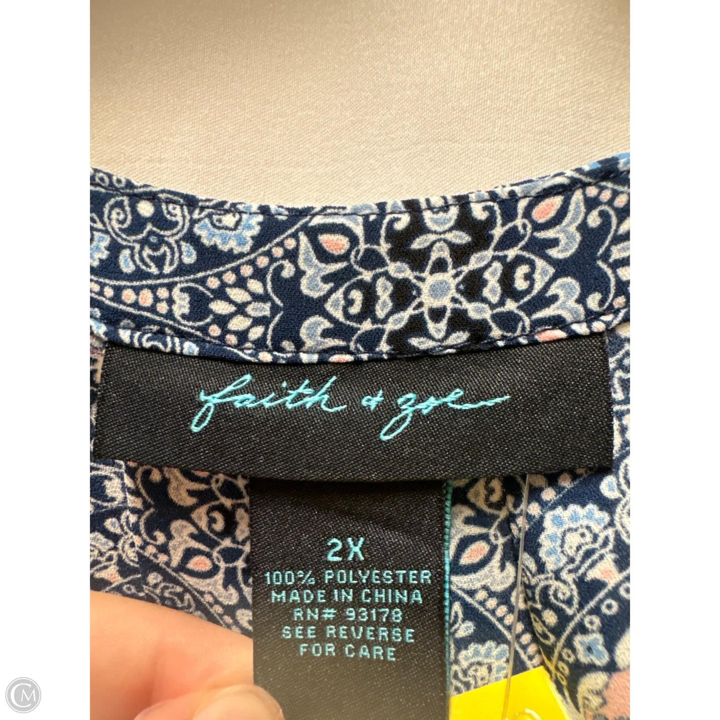 Top Long Sleeve By Clothes Mentor In Blue, Size: 2x