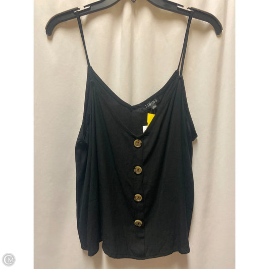 Top Sleeveless By Timing In Black, Size: L
