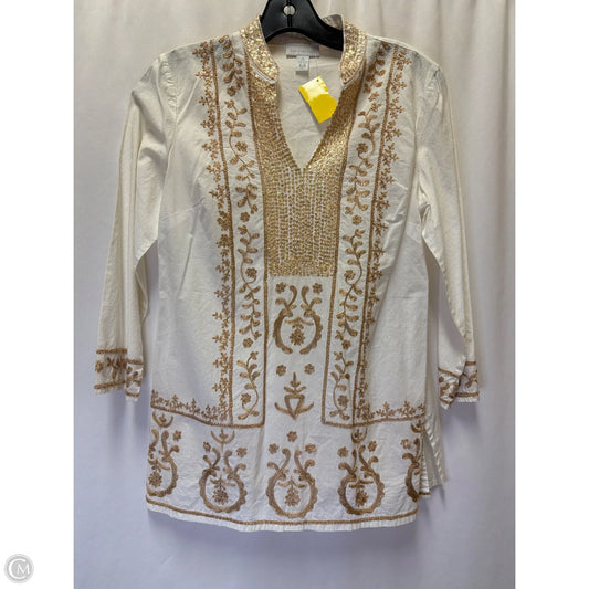 Top Long Sleeve By Charter Club In Gold, Size: Xs