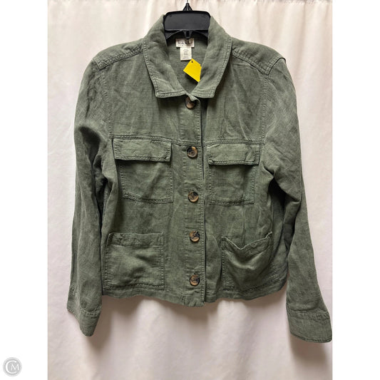 Jacket Shirt By Nicole By Nicole Miller In Green, Size: Xl