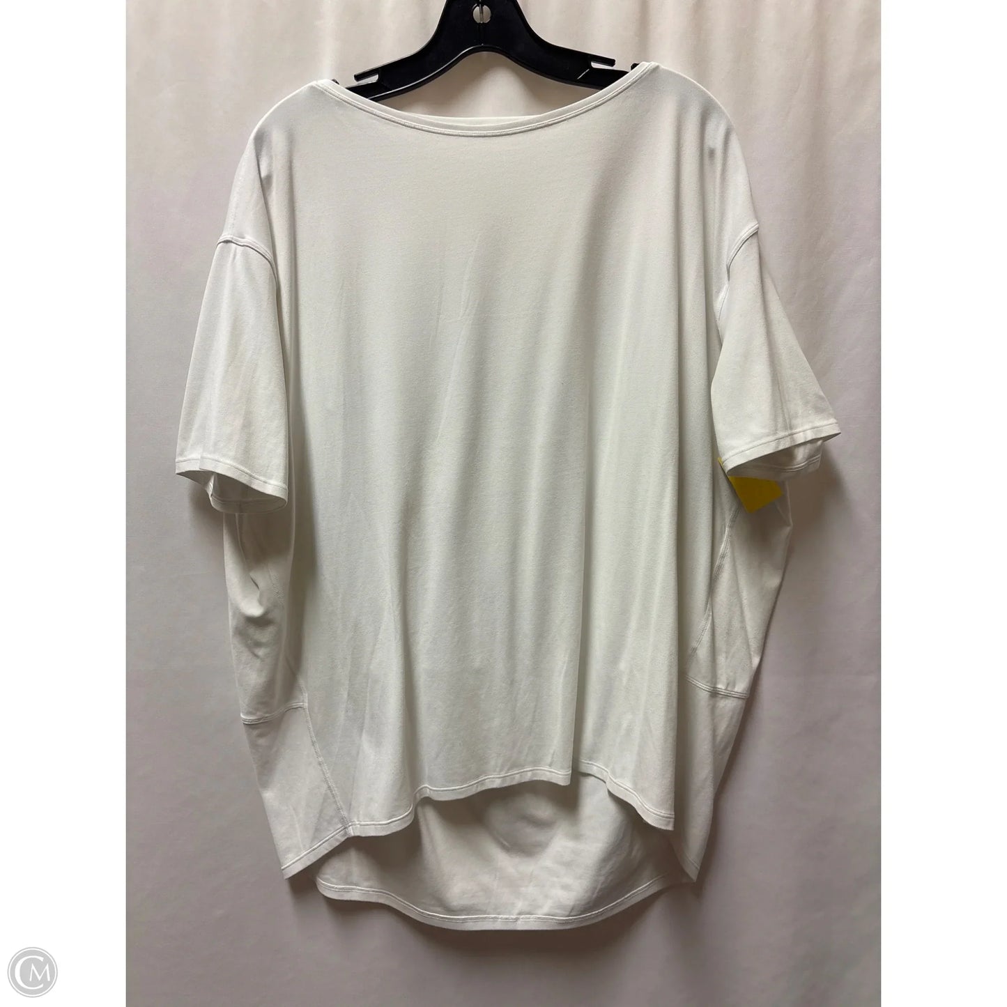 Athletic Top Short Sleeve By Lululemon In White, Size: L