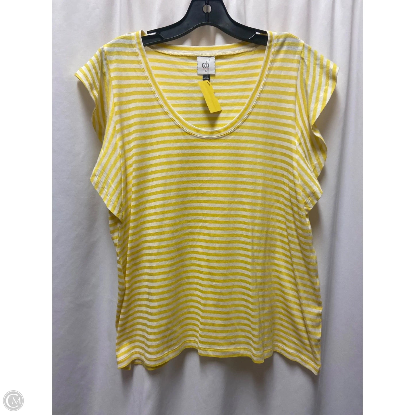 Top Sleeveless By Cabi In Yellow, Size: L