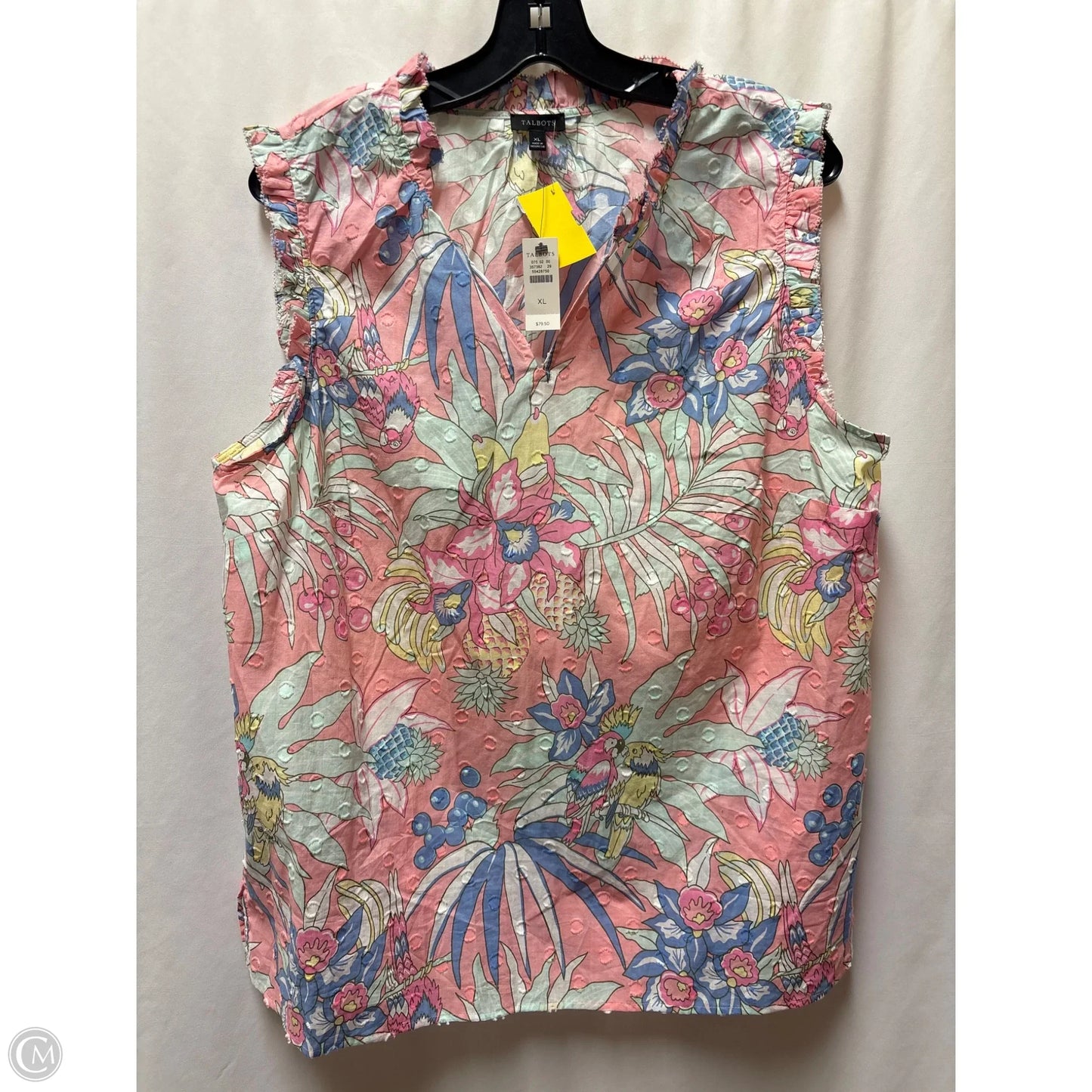 Top Sleeveless By Talbots In Pink, Size: Xl