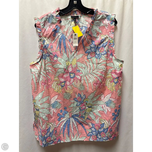 Top Sleeveless By Talbots In Pink, Size: Xl