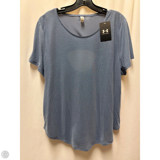 Athletic Top Short Sleeve By Under Armour In Blue, Size: Xl