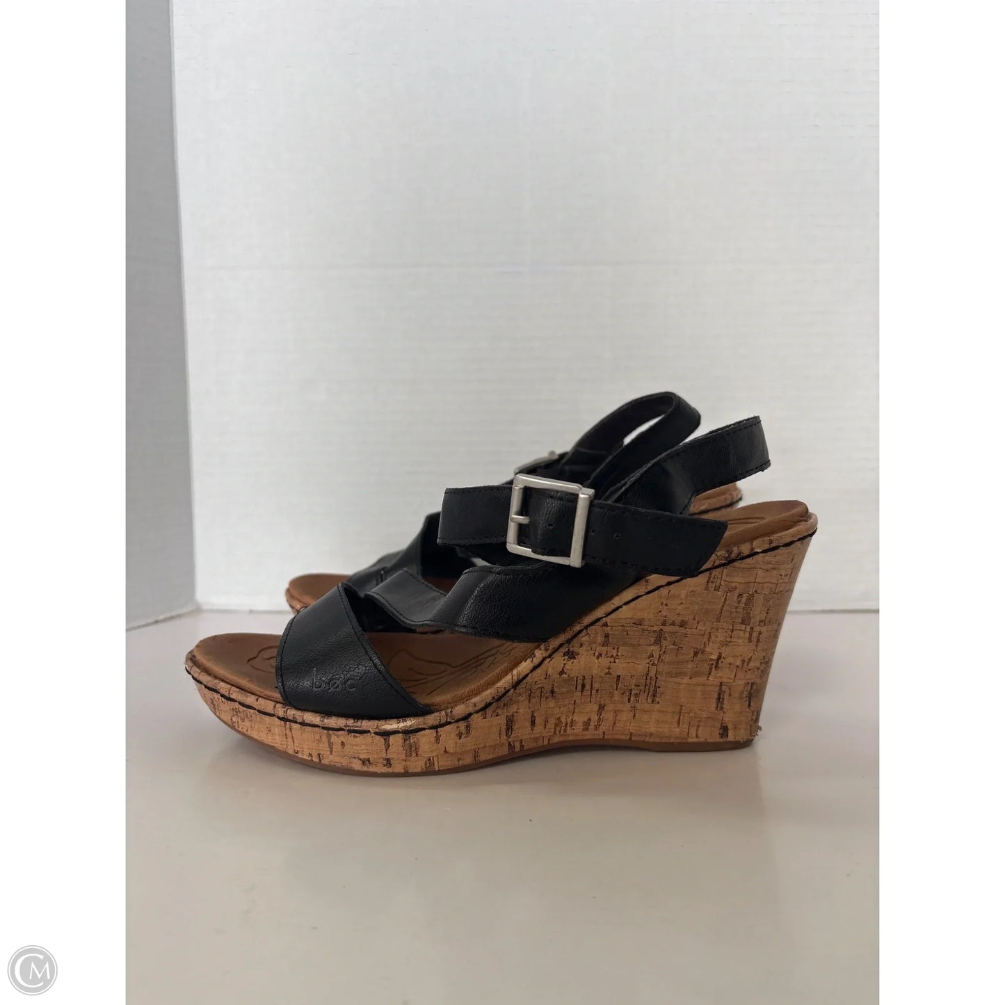 Sandals Heels Wedge By Born In Black, Size: 9