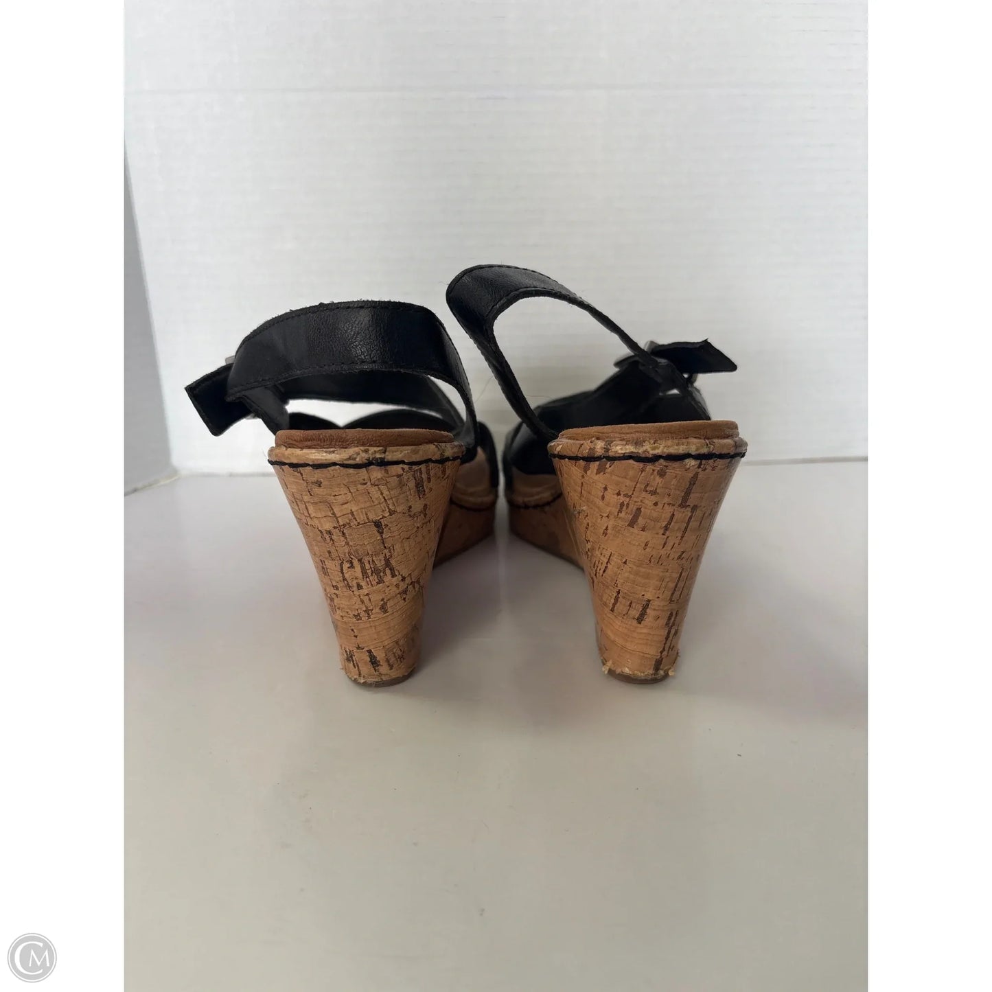 Sandals Heels Wedge By Born In Black, Size: 9