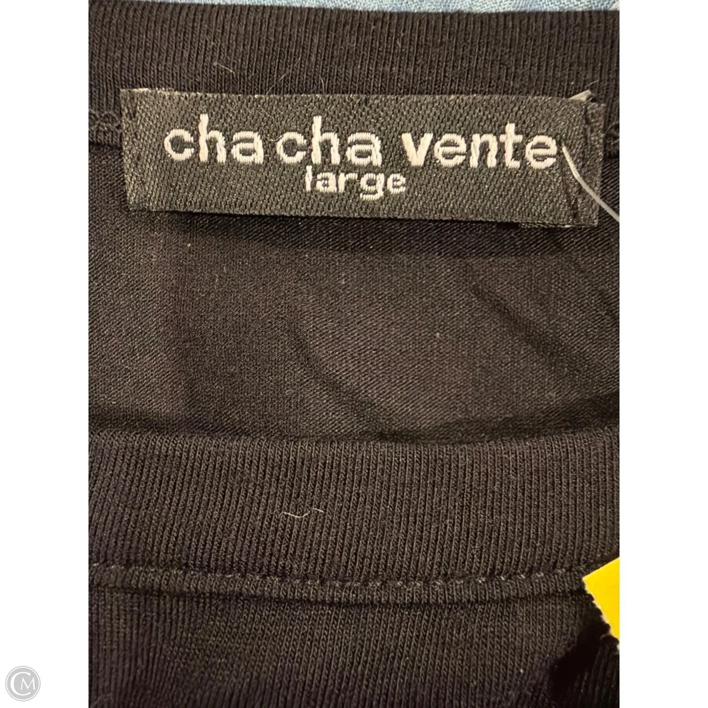 Top Short Sleeve By Cha Cha Vente In Black, Size: L