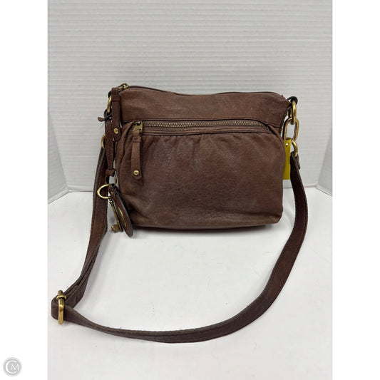 Crossbody Leather By Fossil, Size: Medium