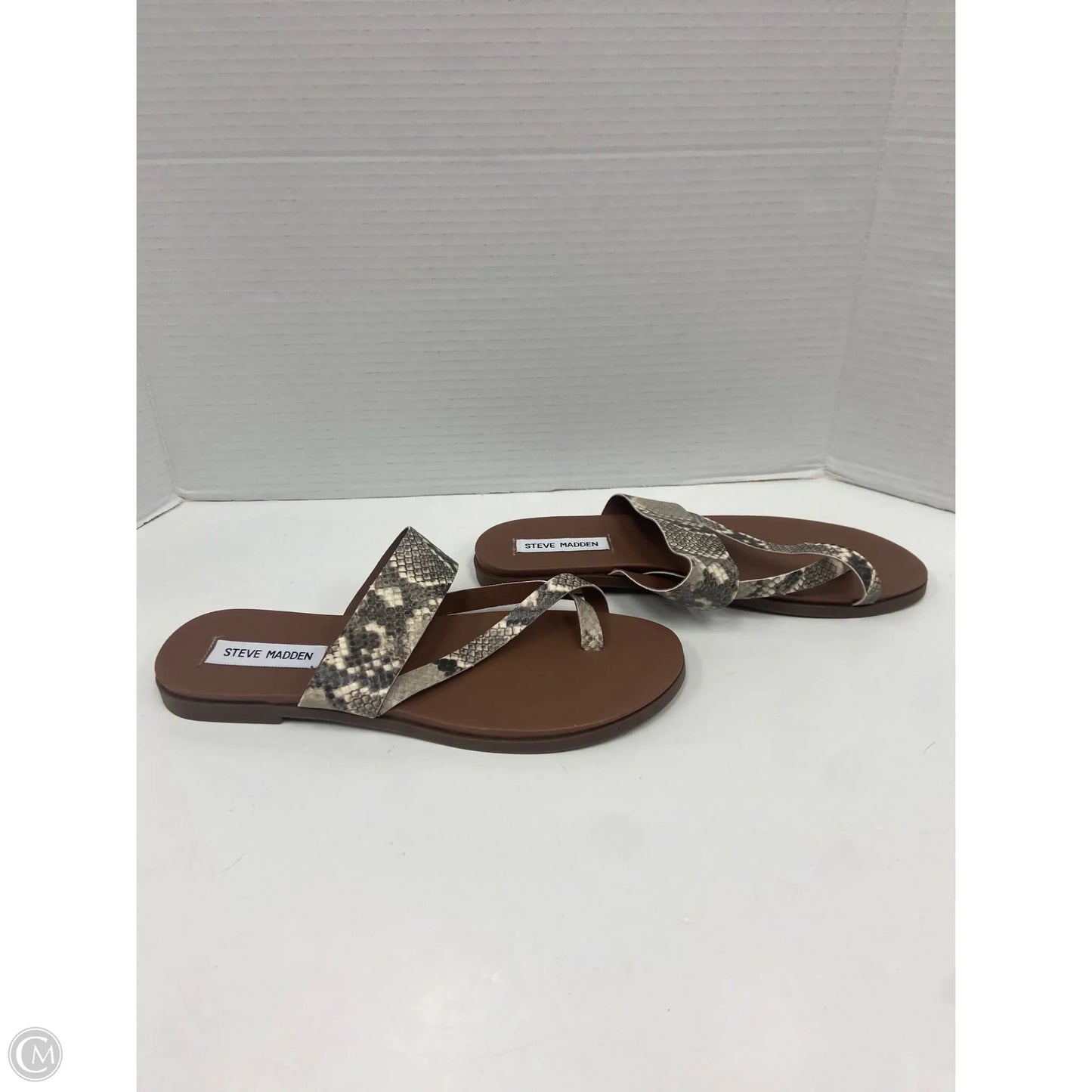 Sandals Flats By Steve Madden In Animal Print, Size: 10
