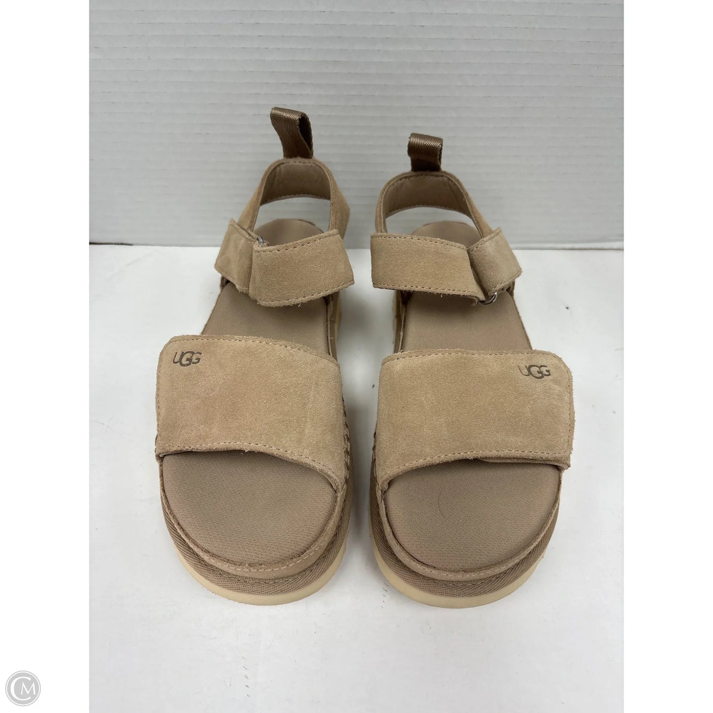 Sandals Designer By Ugg In Beige, Size: 6