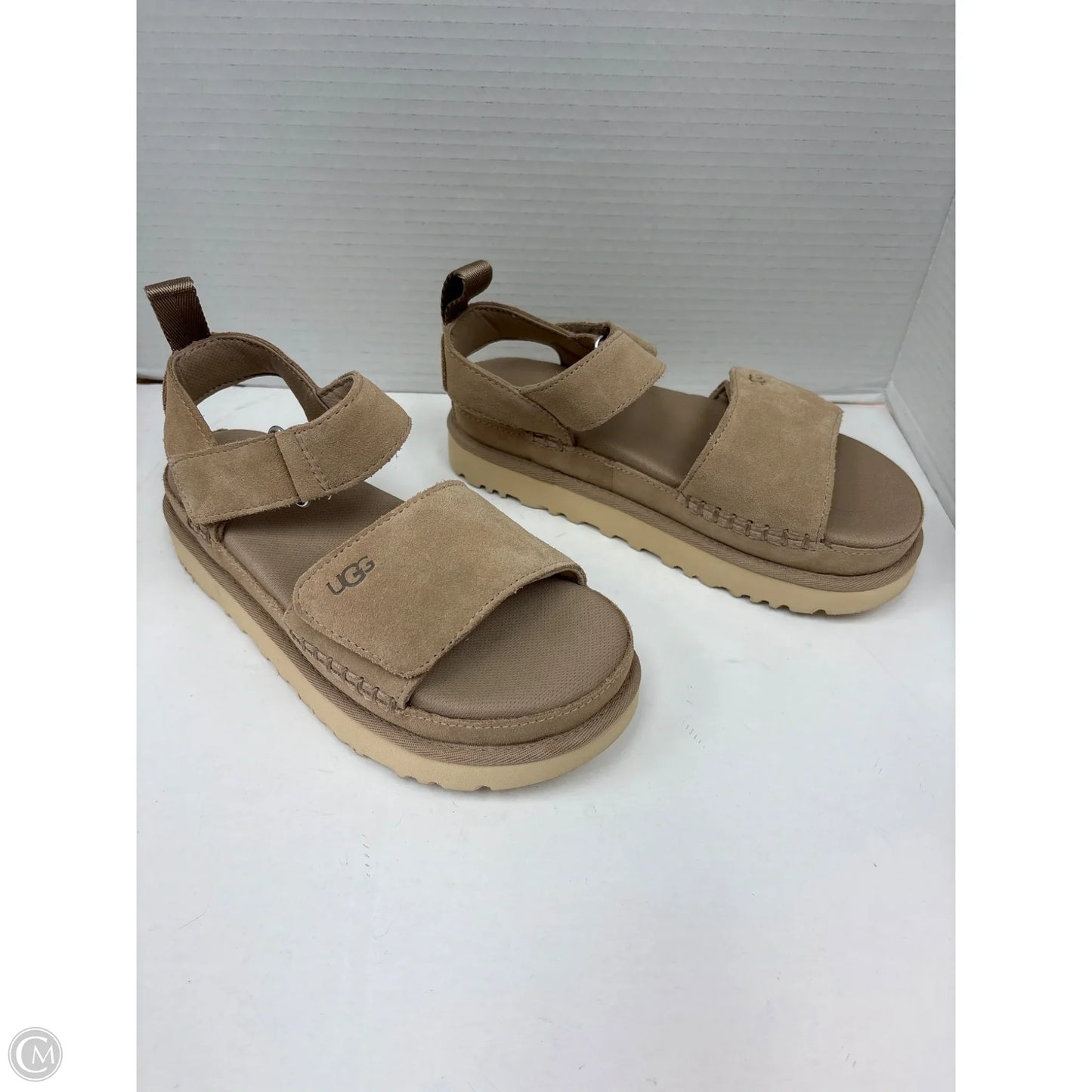 Sandals Designer By Ugg In Beige, Size: 6
