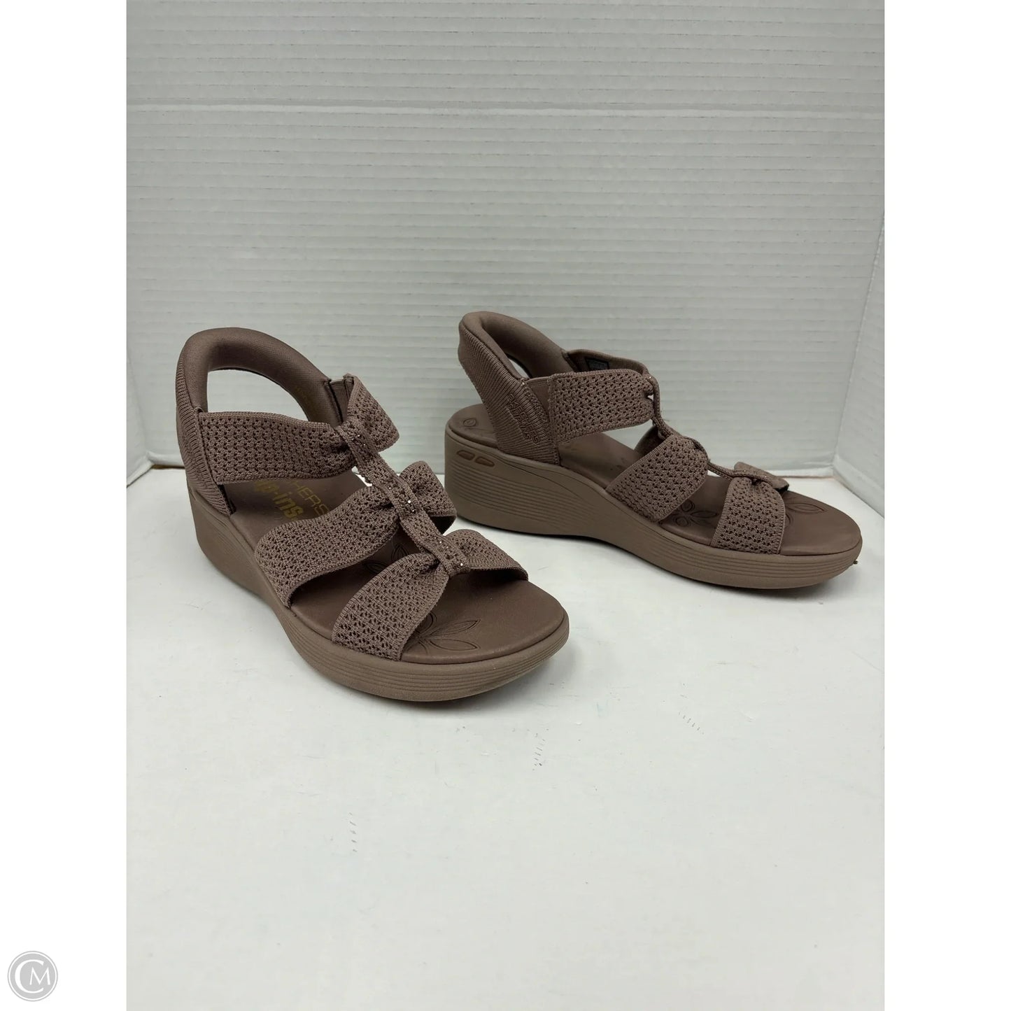 Sandals Heels Block By Skechers In Purple, Size: 5.5