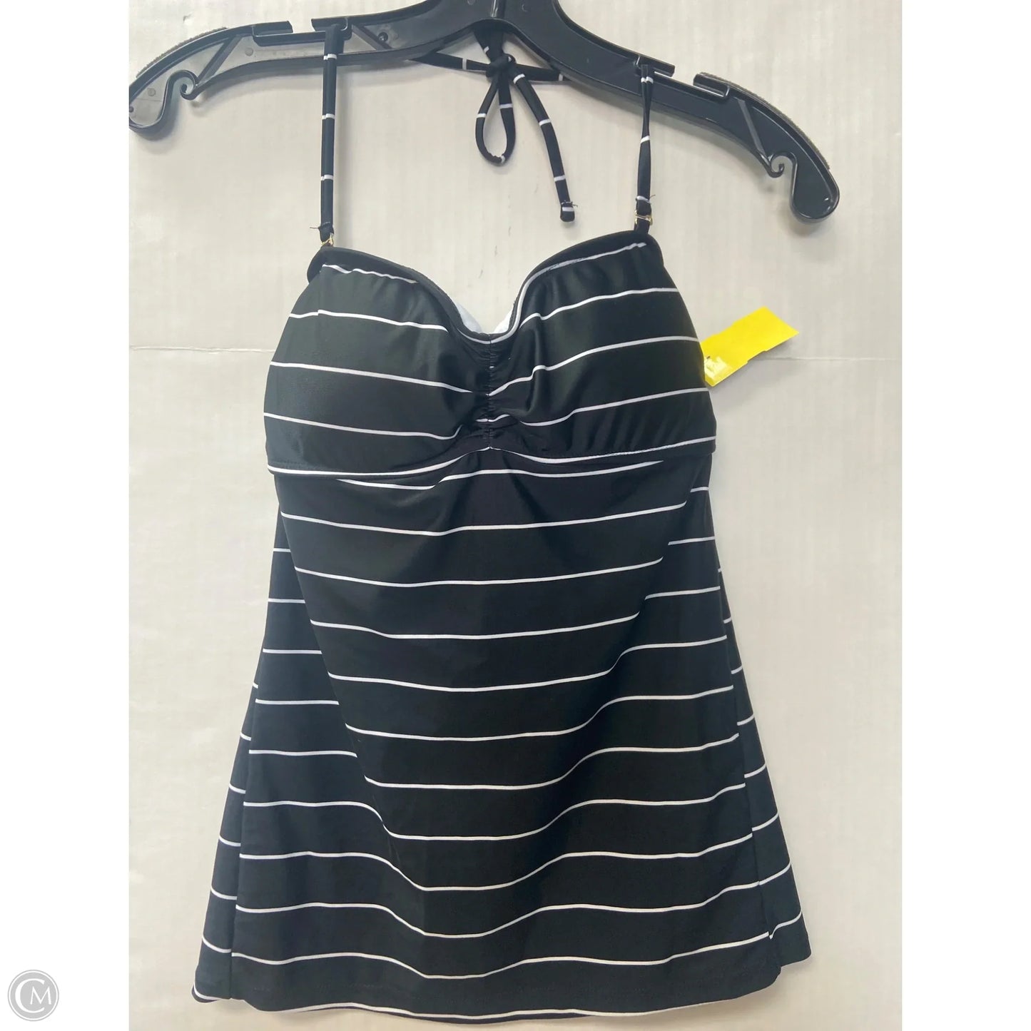 Swimsuit Top By Clothes Mentor In Black & White, Size: M