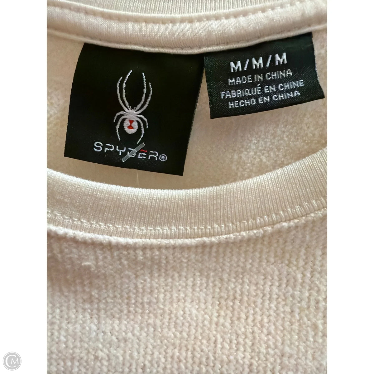 Top Long Sleeve By Spyder In Cream, Size: M