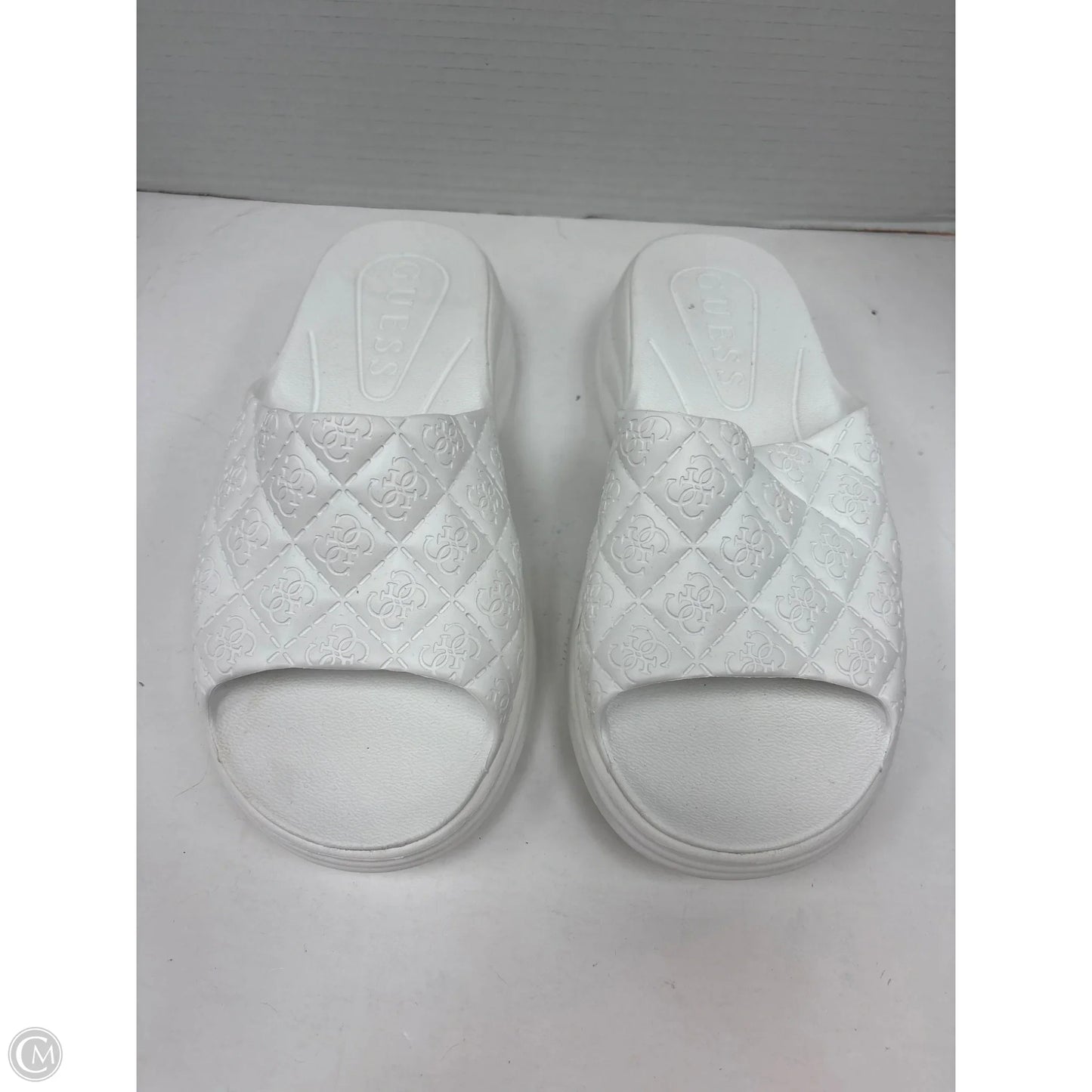 Sandals Heels Wedge By Guess In White, Size: 9