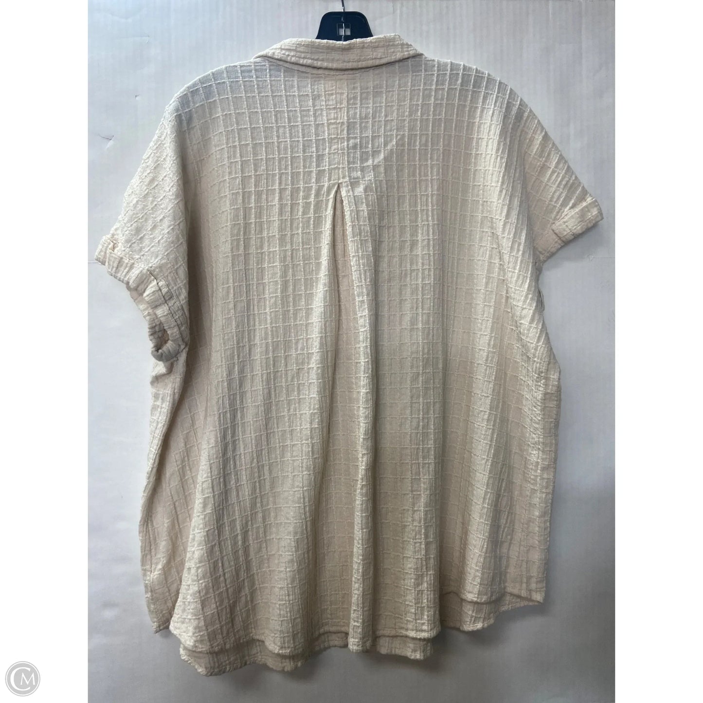 Top Short Sleeve By Wonderly In Cream, Size: Xxl