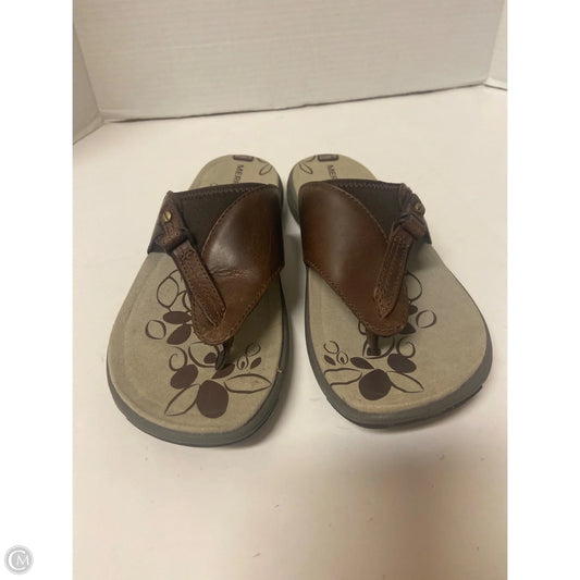 Sandals Flats By Merrell In Brown, Size: 8