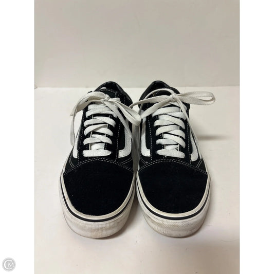 Shoes Sneakers By Vans In Black & White, Size: 7.5